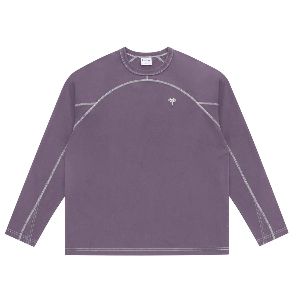 Listen - Signal Long Sleeve Tee - Plum