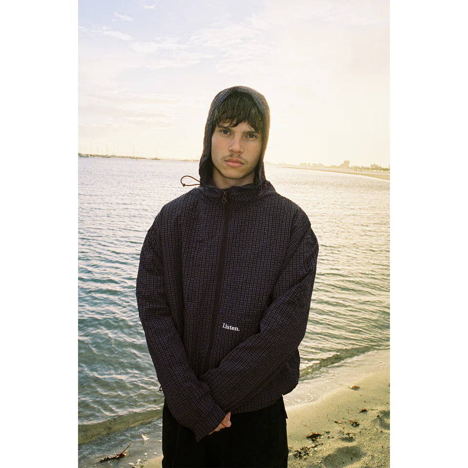Listen - Orchard Plaid Jacket - Plum