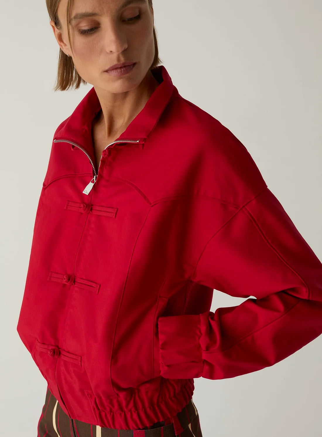 Laagam - Sylvie - Red Bomber Jacket
