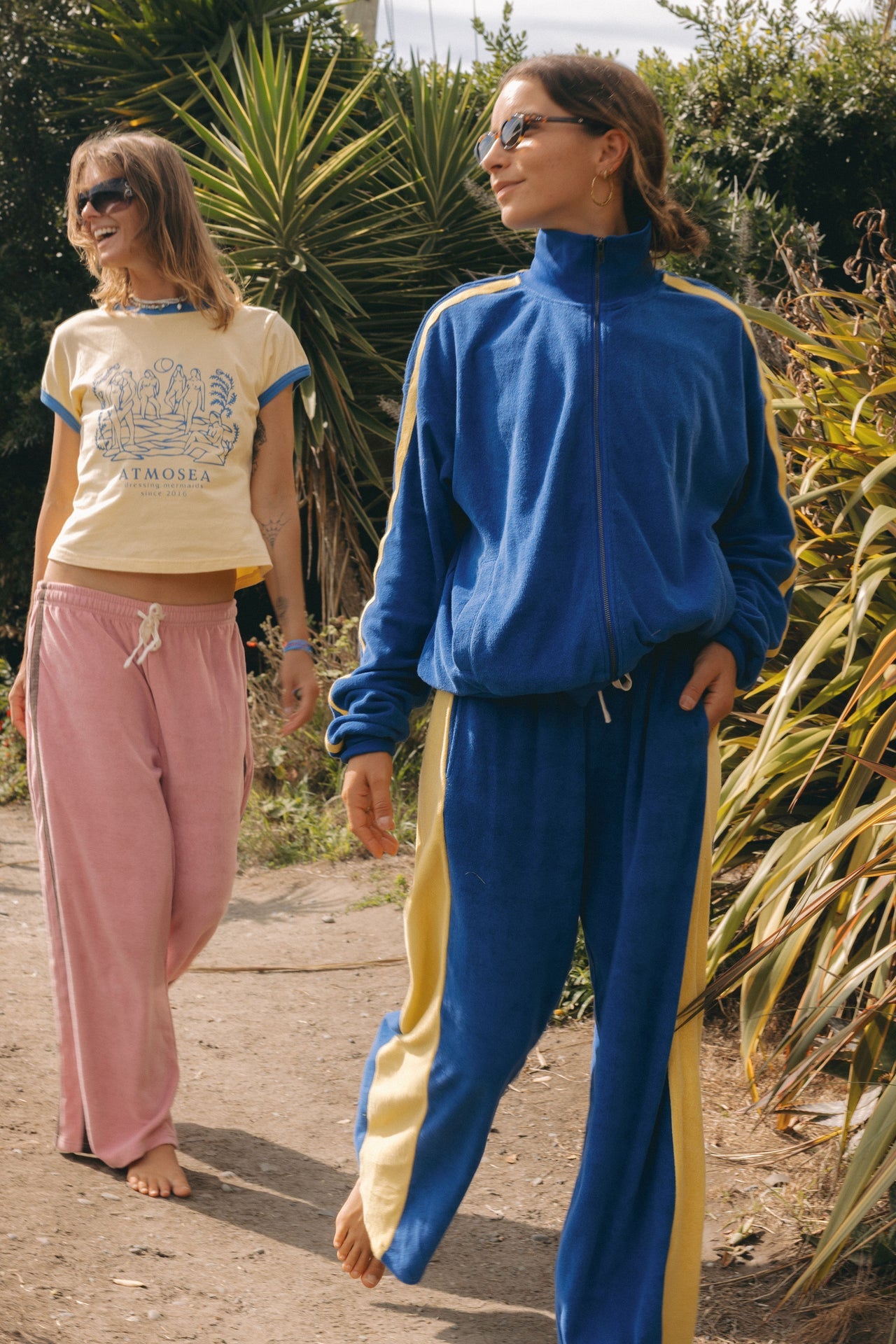 Atmosea - Apres Surf Panel Pant - Blue & Yellow