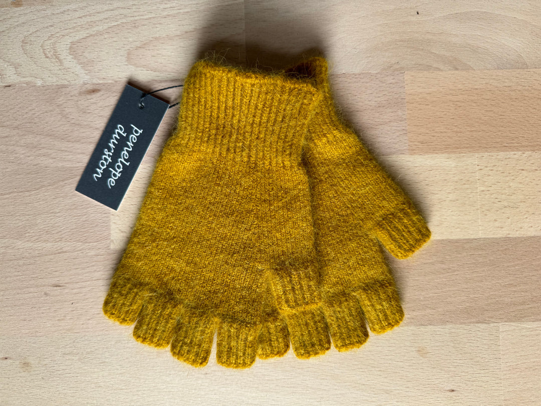 Fingerless Gloves - Short - Mustard