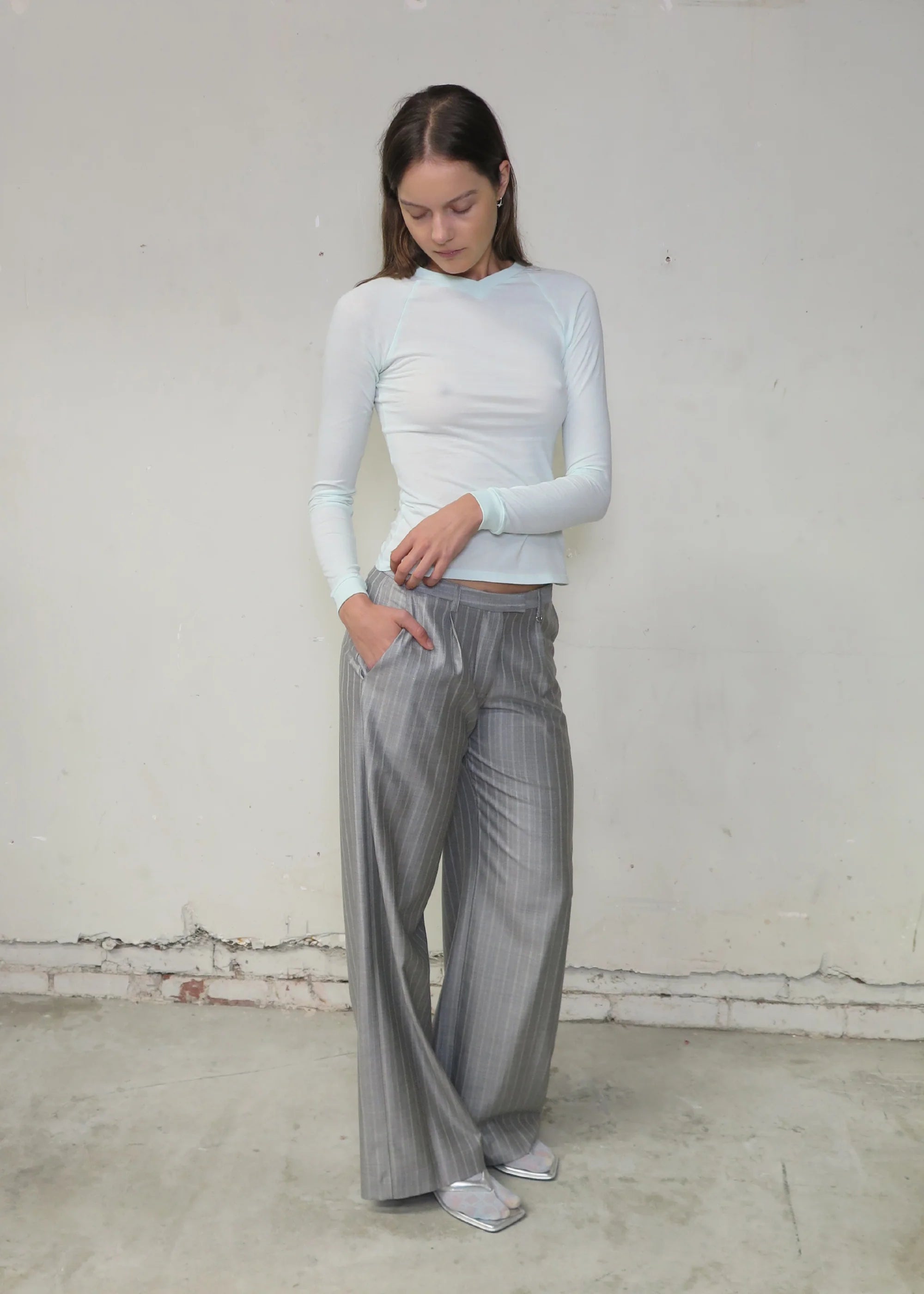 PV ~ Beam V-Neck Top ~ Ice