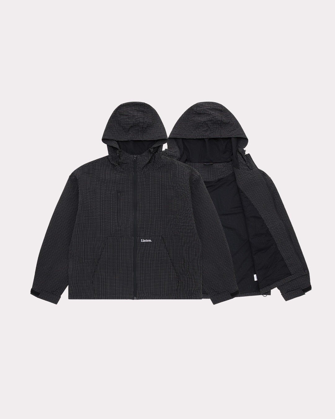 Listen - Orchard Plaid Jacket - Black