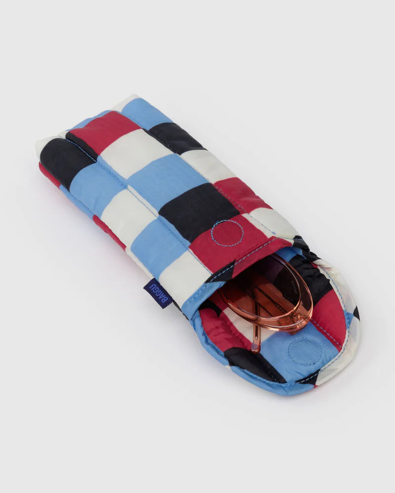 Baggu - Painted Check - Puffy Glasses Sleeve