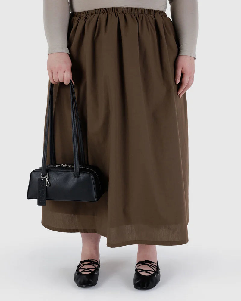 Baggu - Small Recycled Leather - Black Bowler Bag