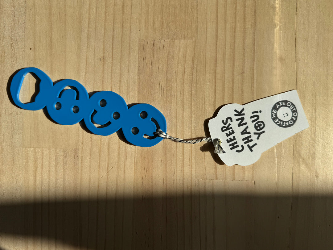 We Are Out Of Office - Bottle Opener - Blue