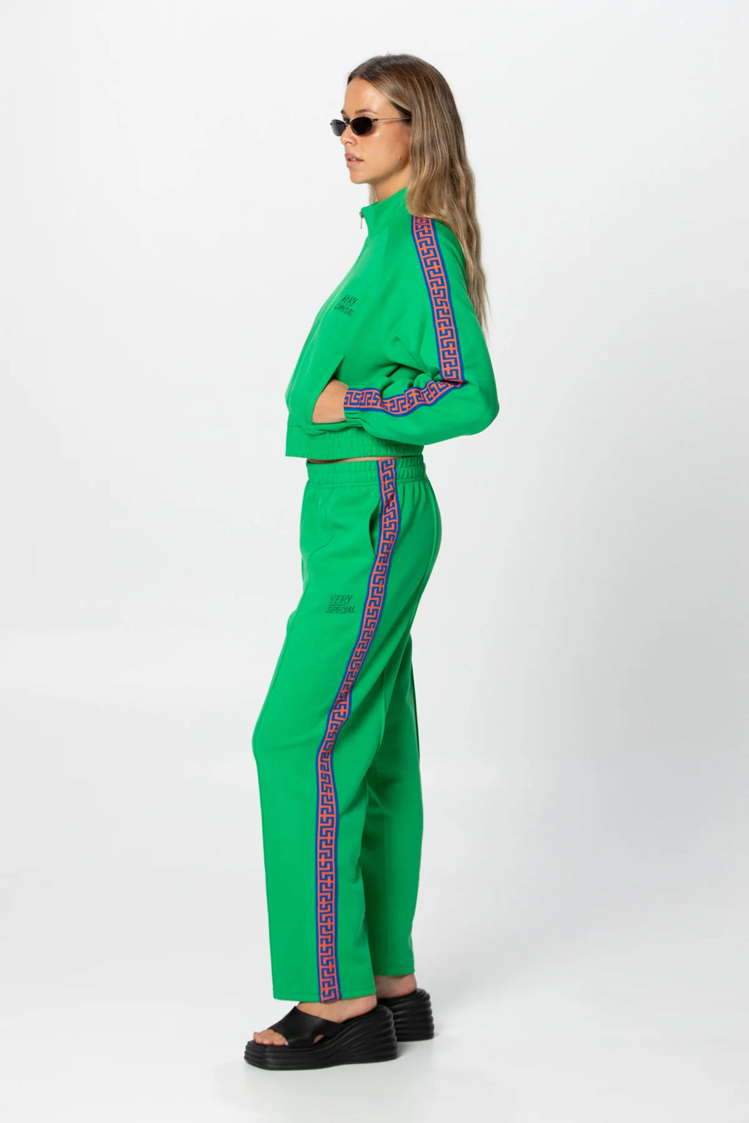 Something Very Special - Geo Track Jacket - Kelly Green