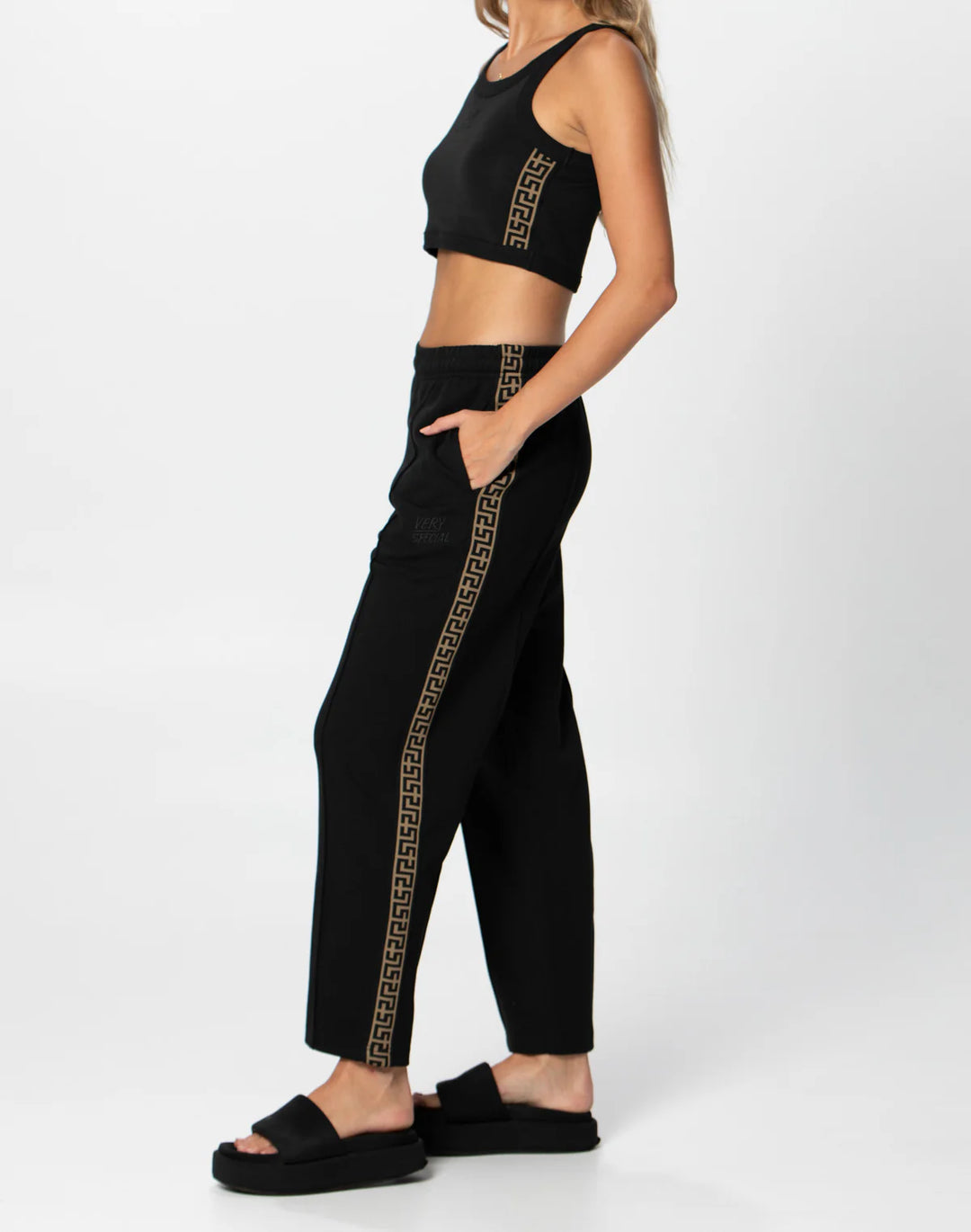 Something Very Special - Geo Track Pants 3.0 - Black Gold