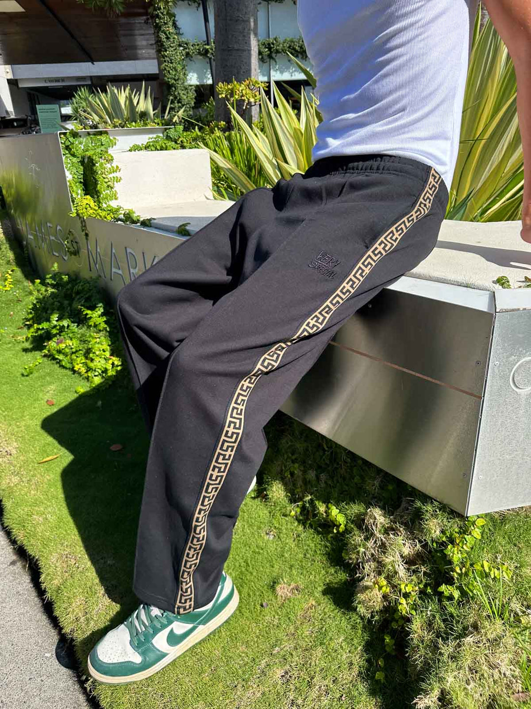 Something Very Special - Geo Track Pants 3.0 - Black Gold