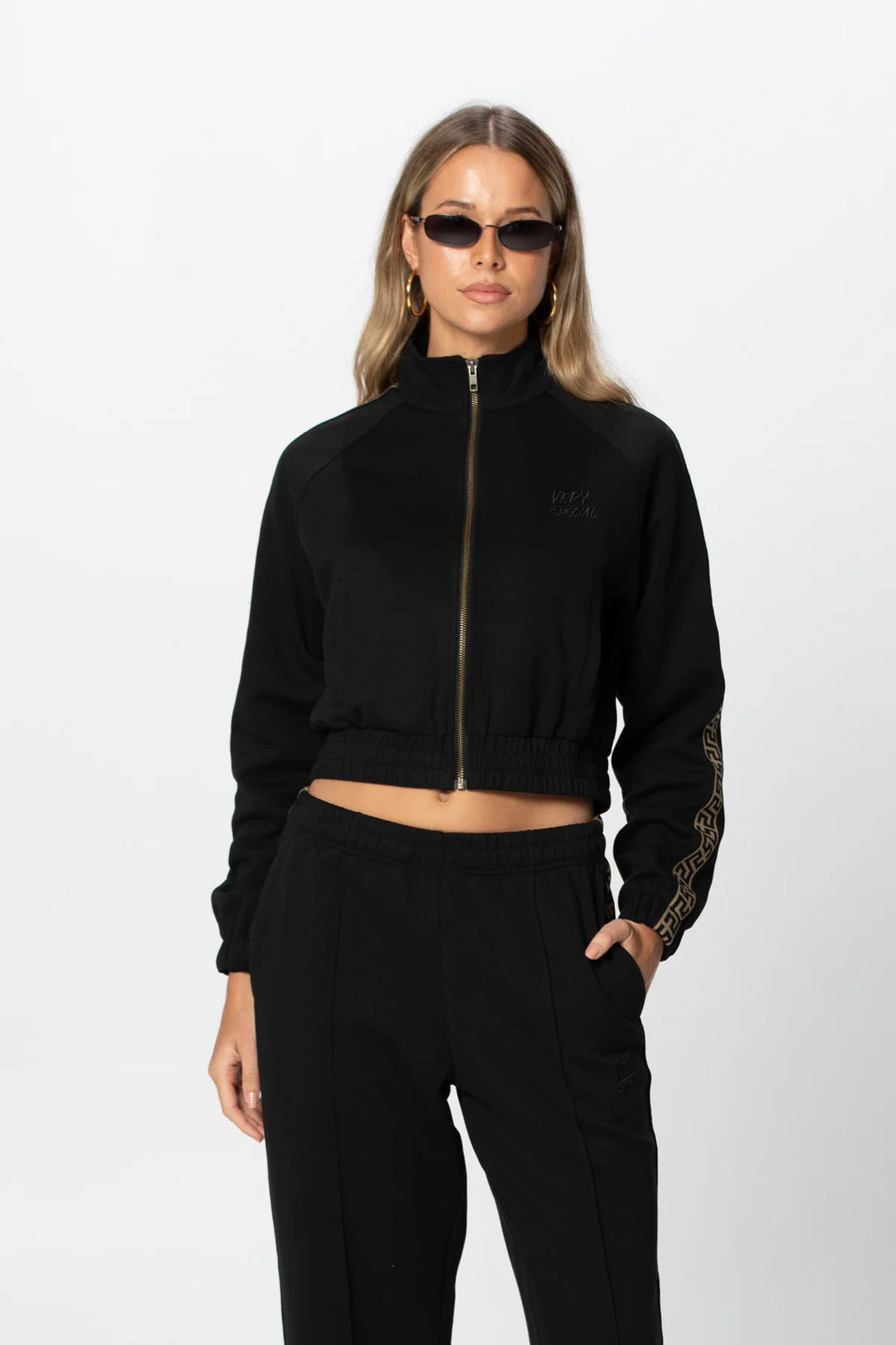 Something Very Special - Geo Track Jacket - Black Gold