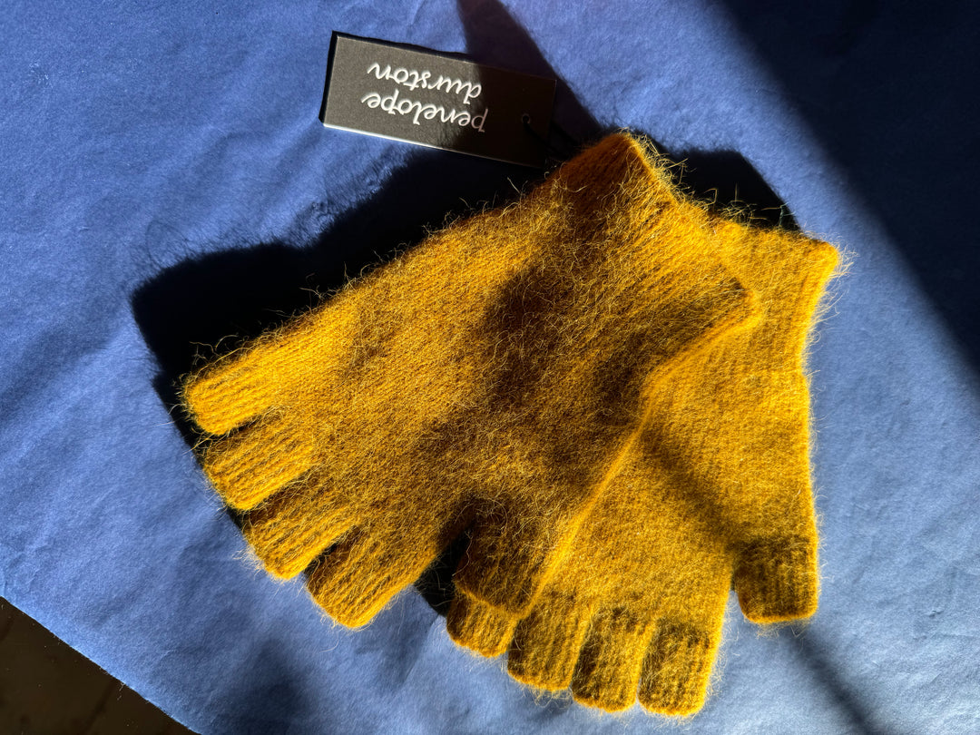 Fingerless Gloves - Short - Mustard