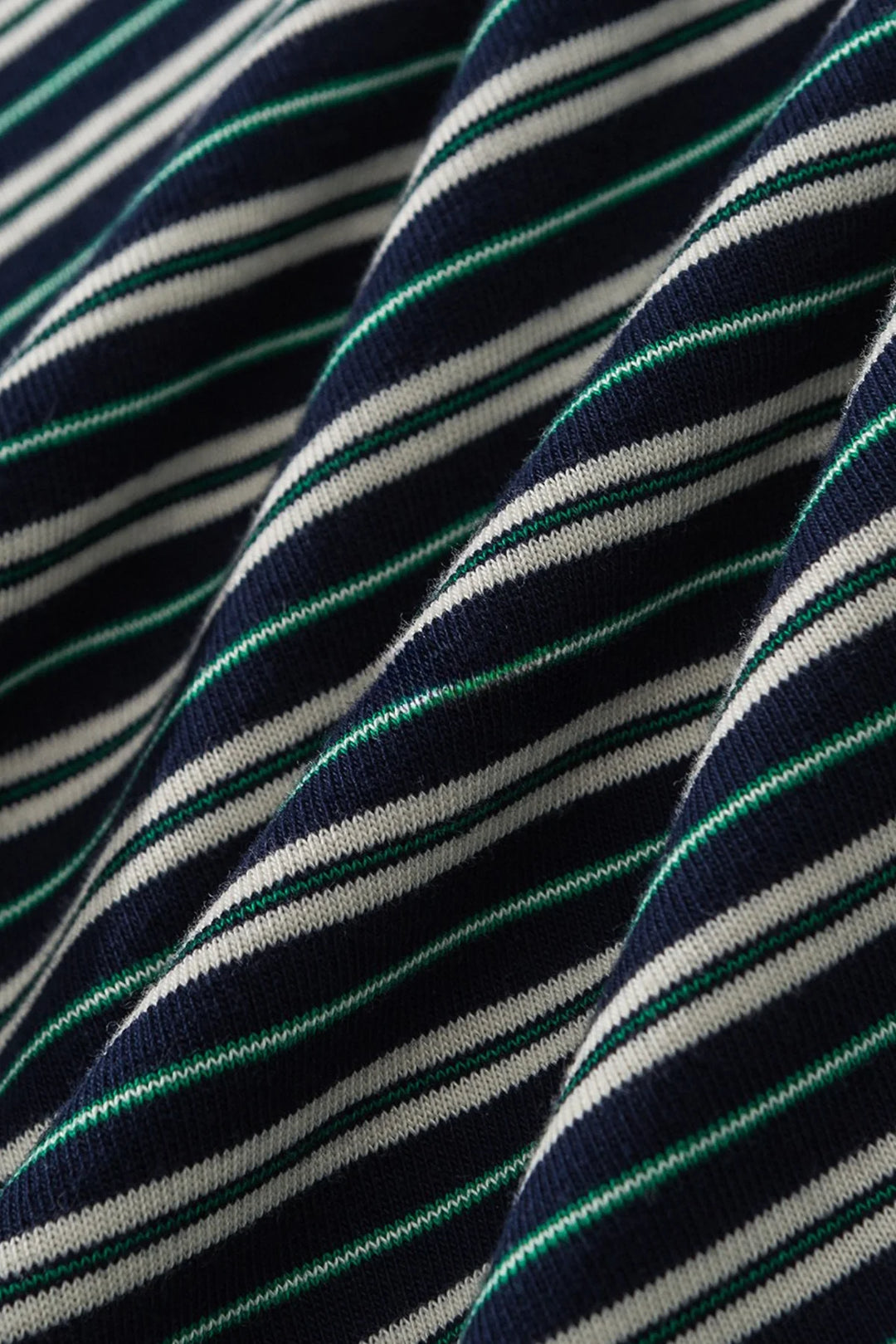 LIBERATURS - LS STRIPE TEE - NAVY GREEN