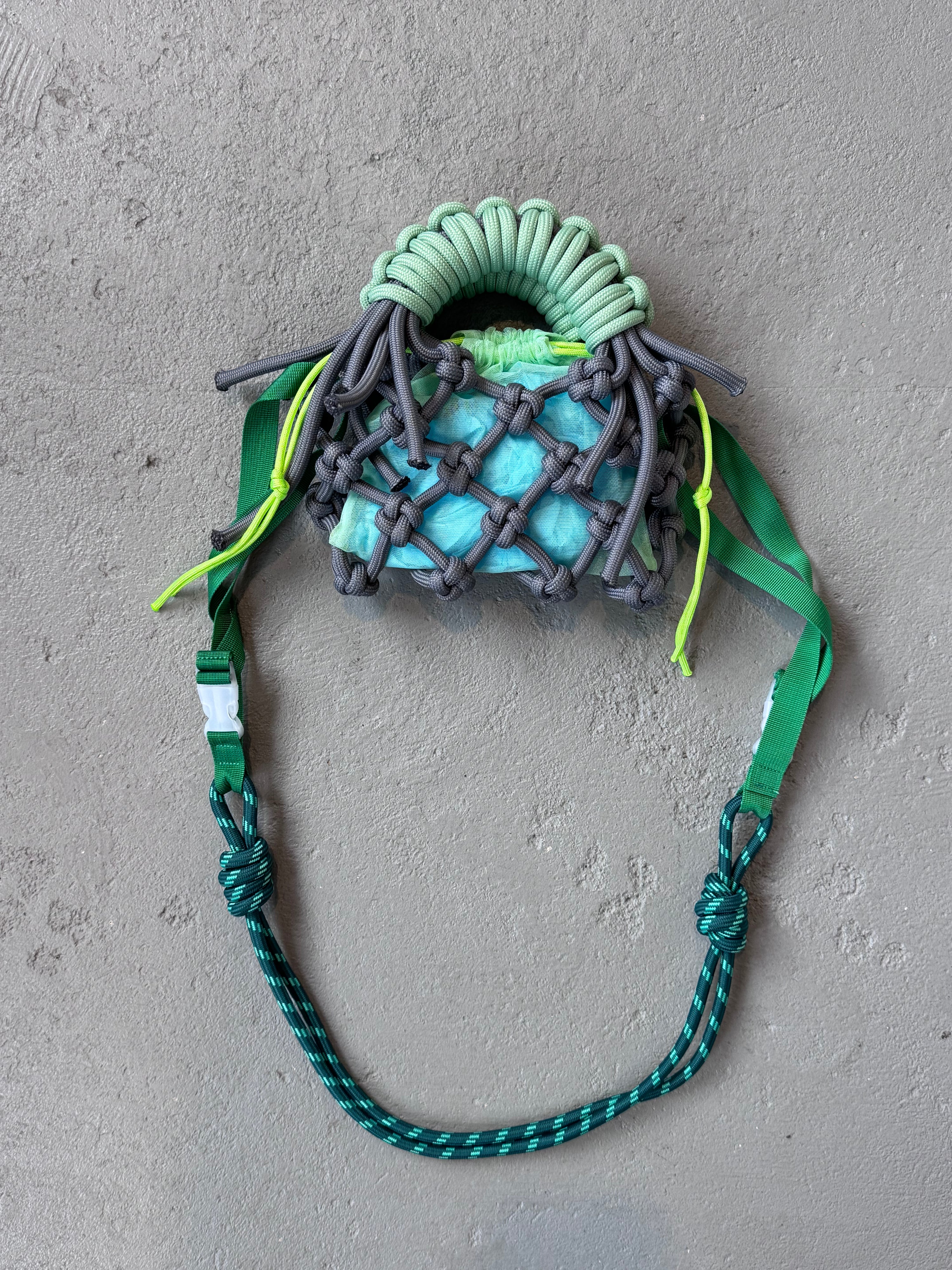 Olive Made - Mini Sunshine Bag - Green/ Grey