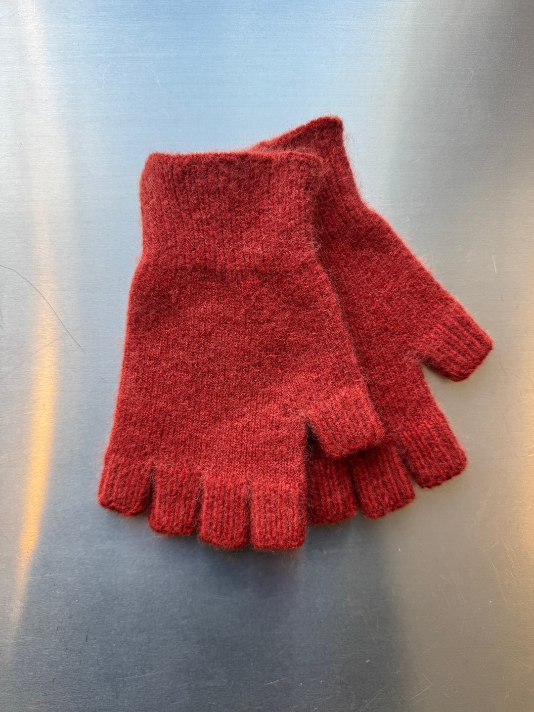 Fingerless Gloves - Short - Terracotta