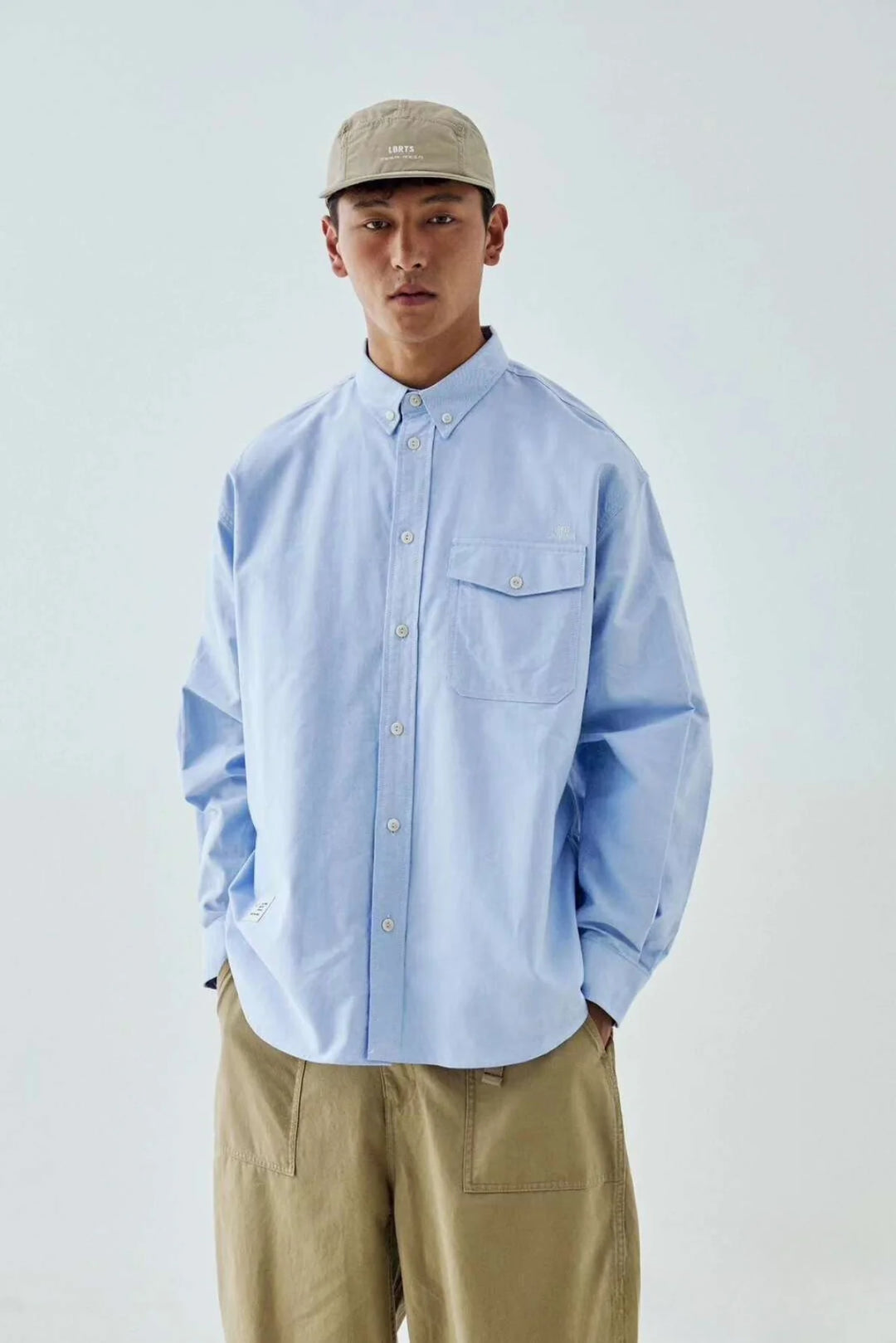 LIBERATURS - OXFORD LS BUTTON UP - BLUE