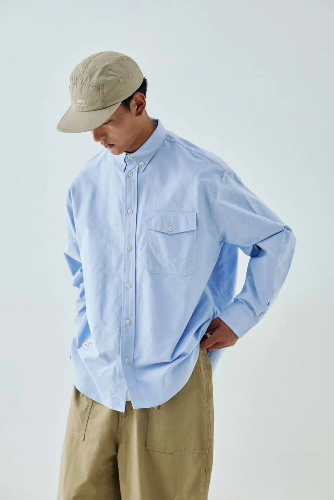 LIBERATURS - OXFORD LS BUTTON UP - BLUE