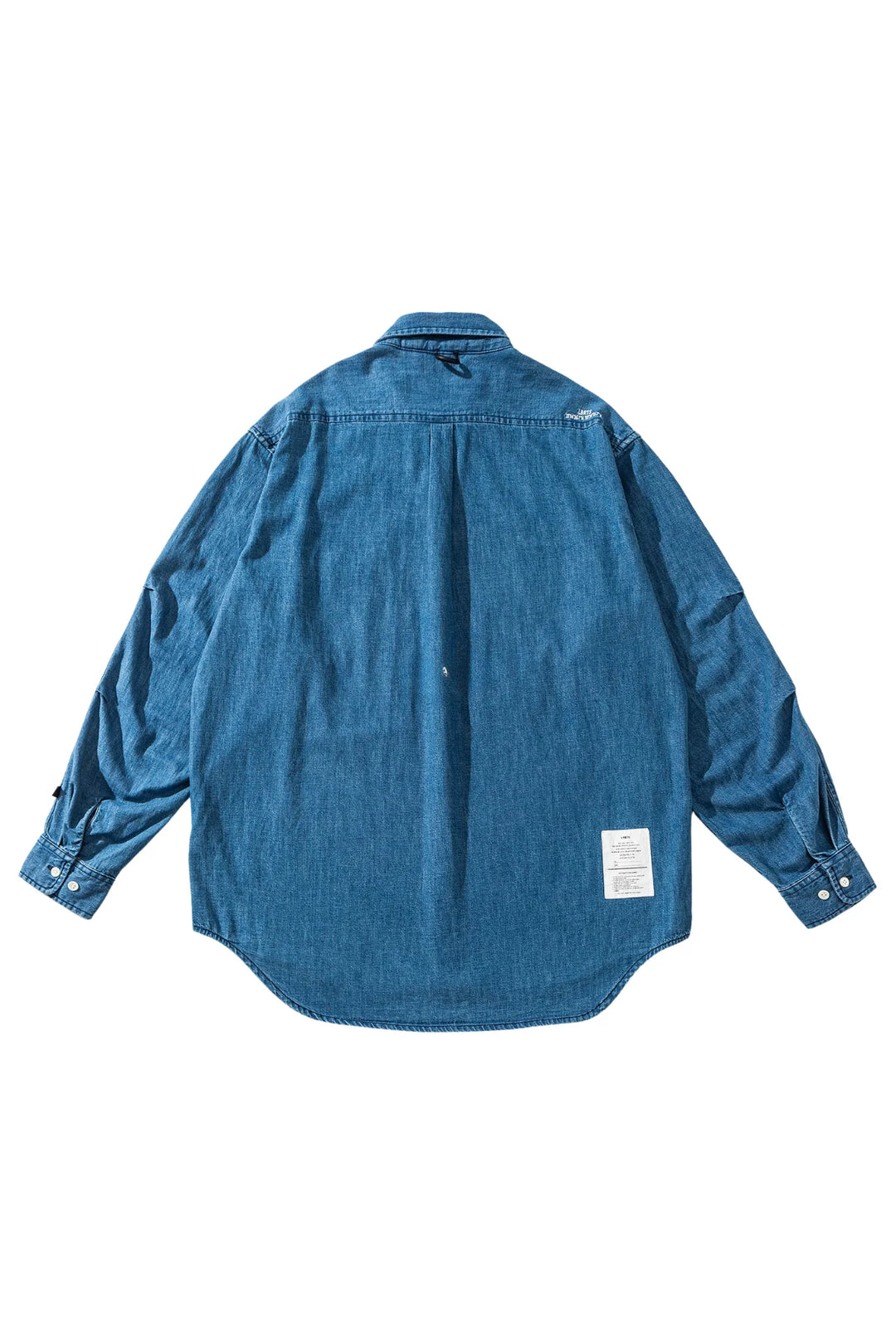 LIBERATURS - DENIM LS BUTTON SHIRT - MID BLUE