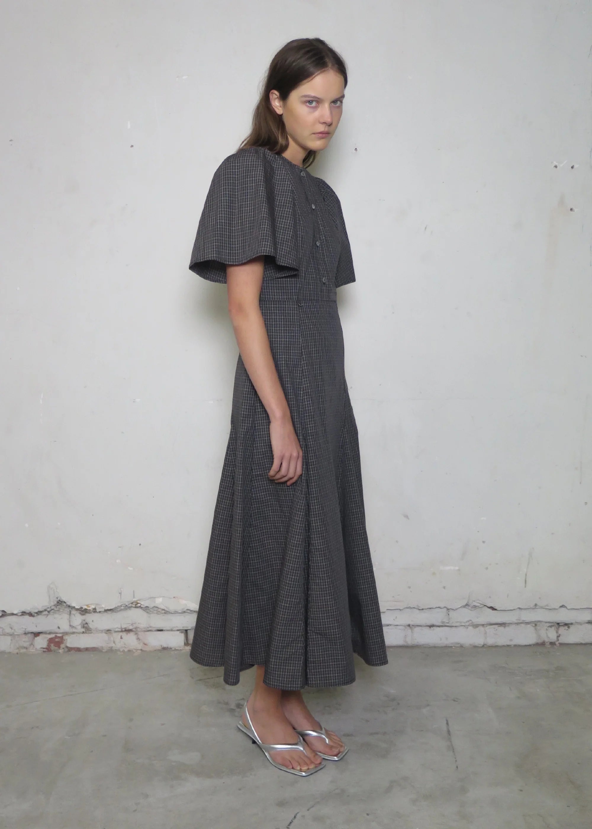PV ~ Lykke Dress ~ Charcoal Check