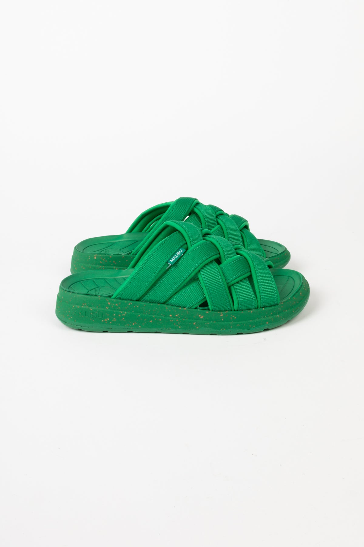 Green Malibu Sandals side view 
