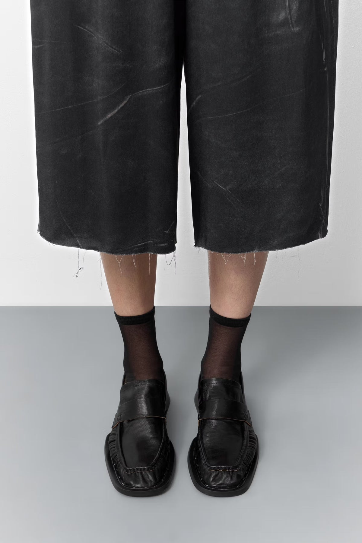 Miista Airi black leather loafers front view