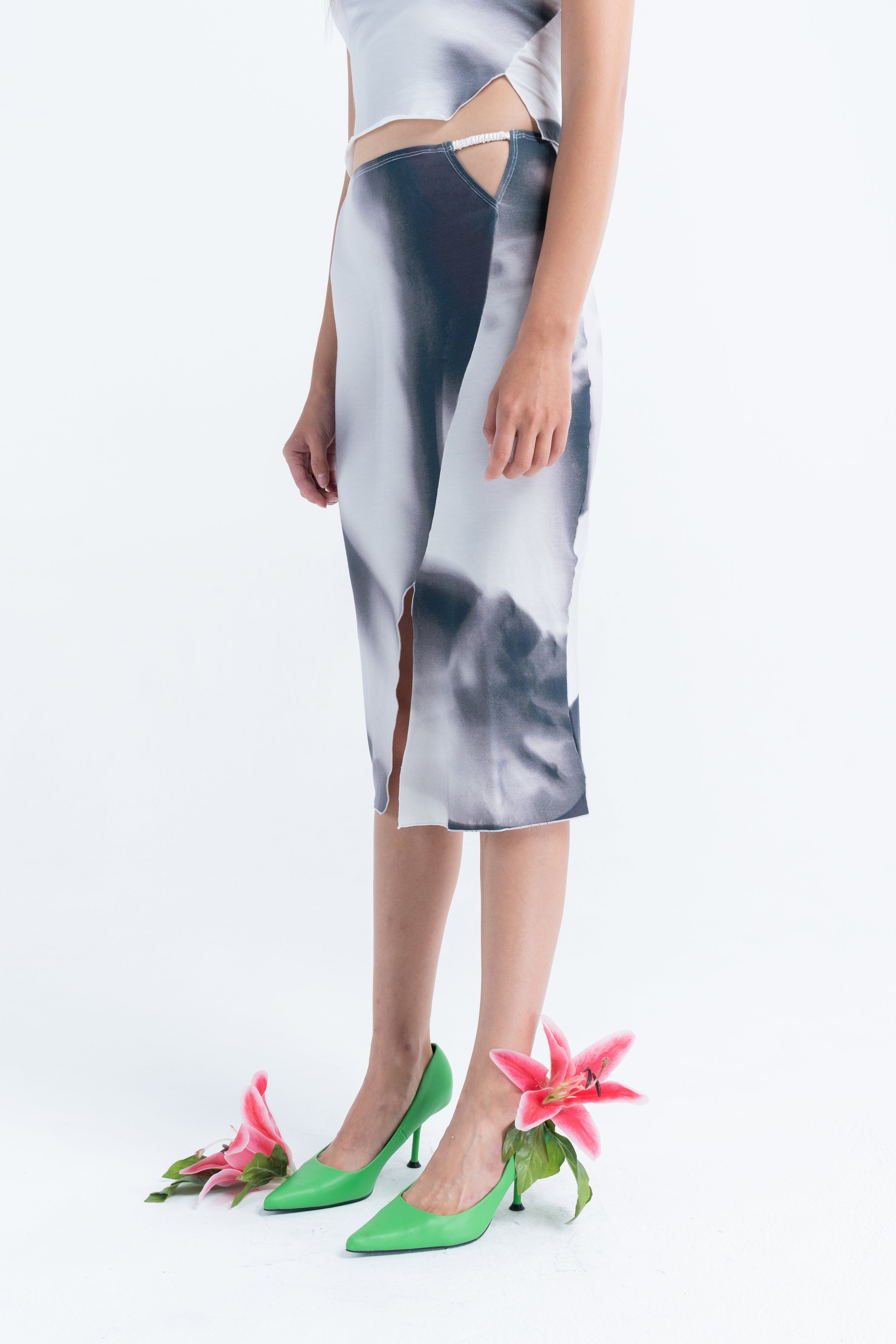 Arthur Apparel - Jersey Split Skirt - Entangled