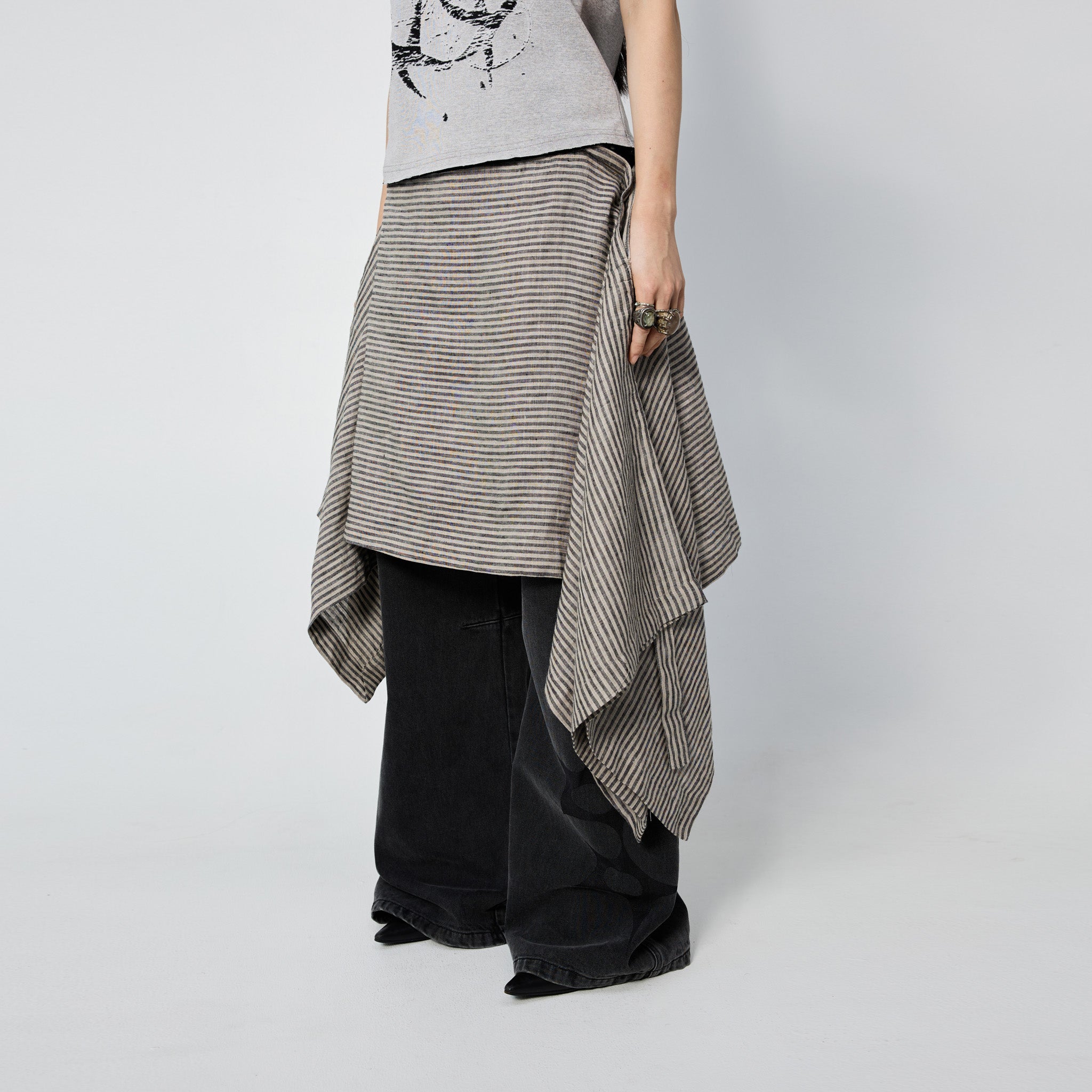 Arthur Apparel - Origami Skirt - Earth Stripe