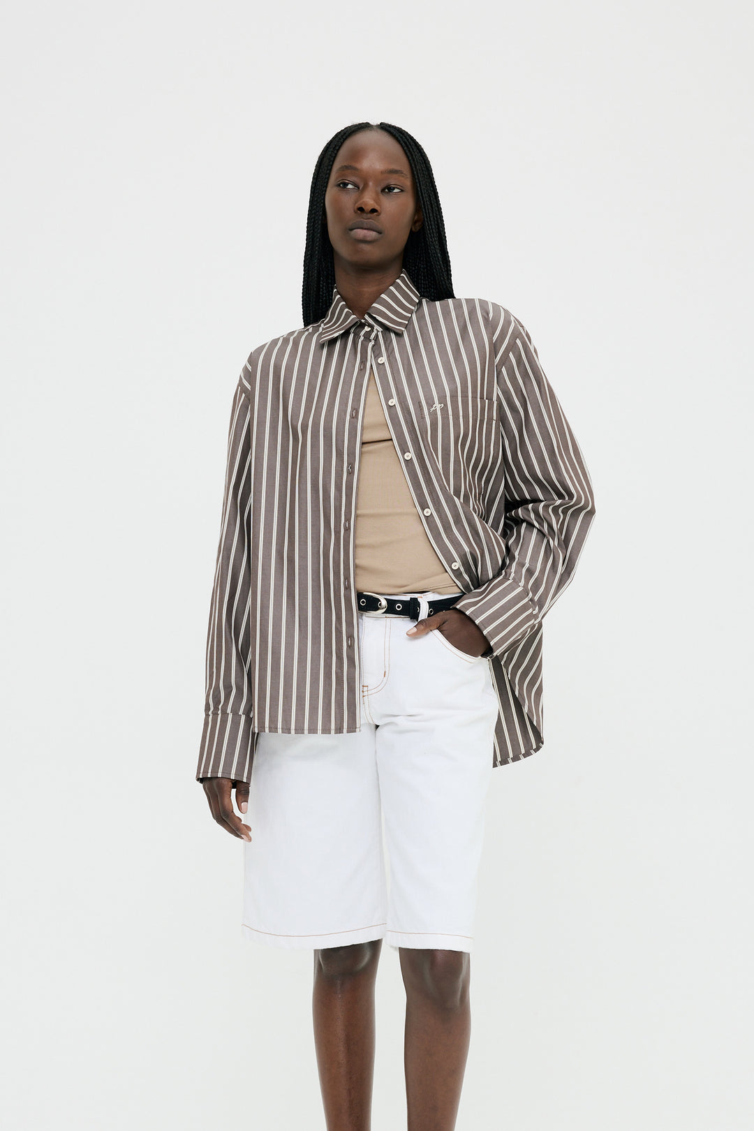 Permanent Vacation - Examine Shirt - Umber Stripe