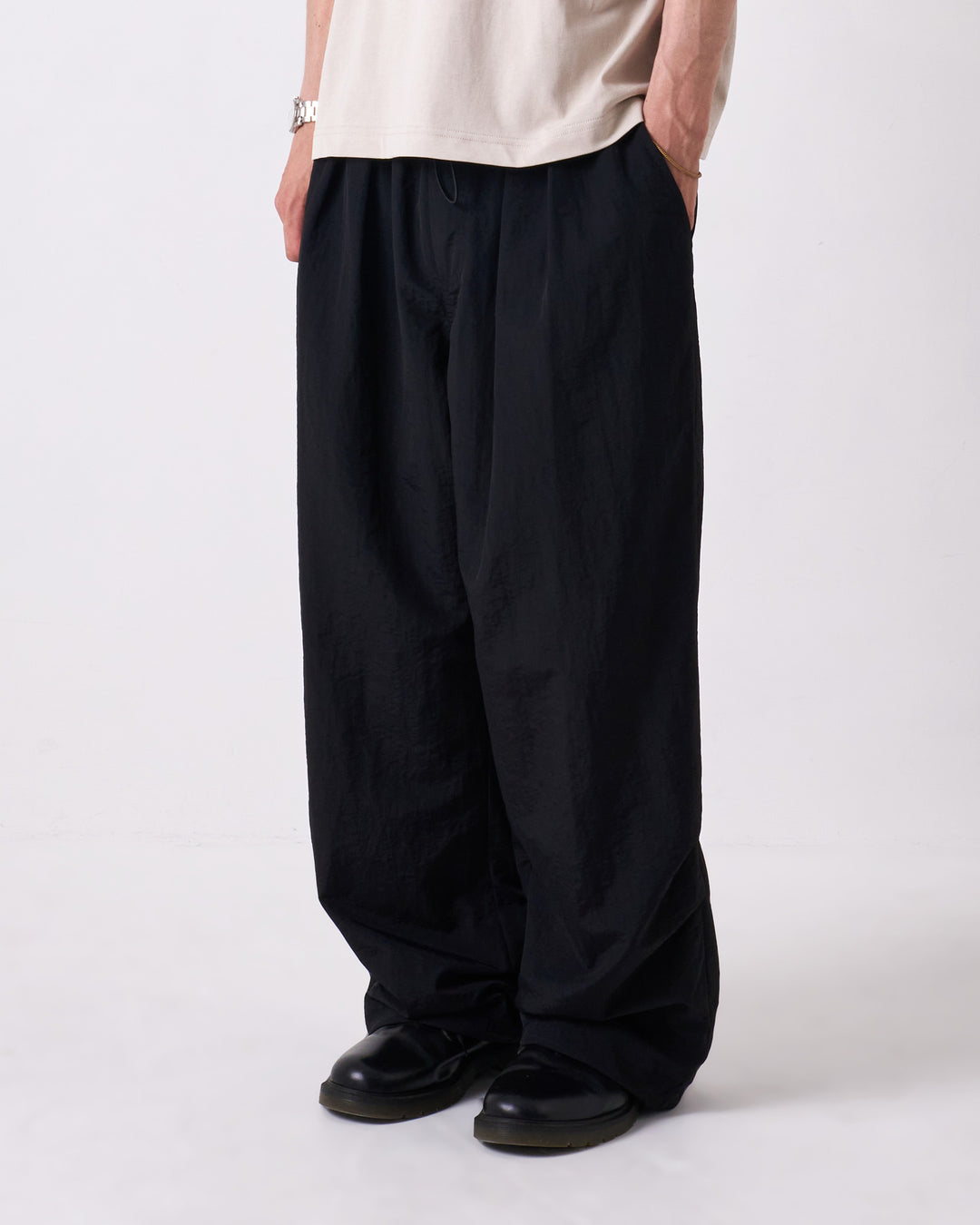 Candice - Air Nylon Pants - Black