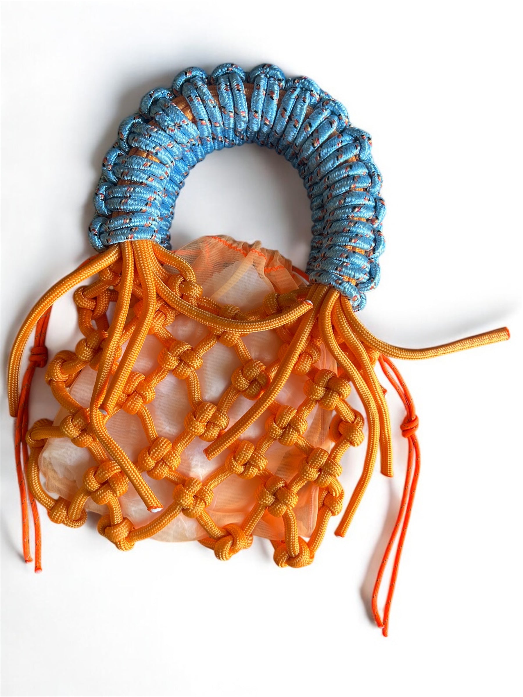 OLIVE MADE - SUNSHINE BAG - BABY BLUE X ORANGE