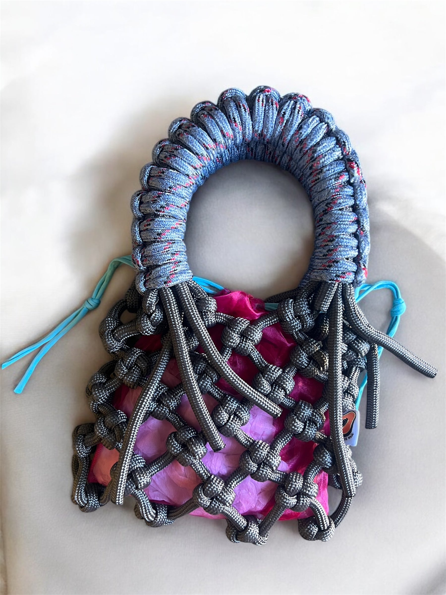OLIVE MADE - SUNSHINE BAG - BLUE X CHARCOAL