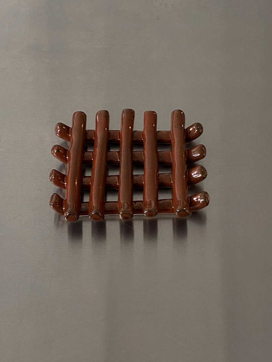 Jedda Clay - Grid Soap Dish - Red Ash