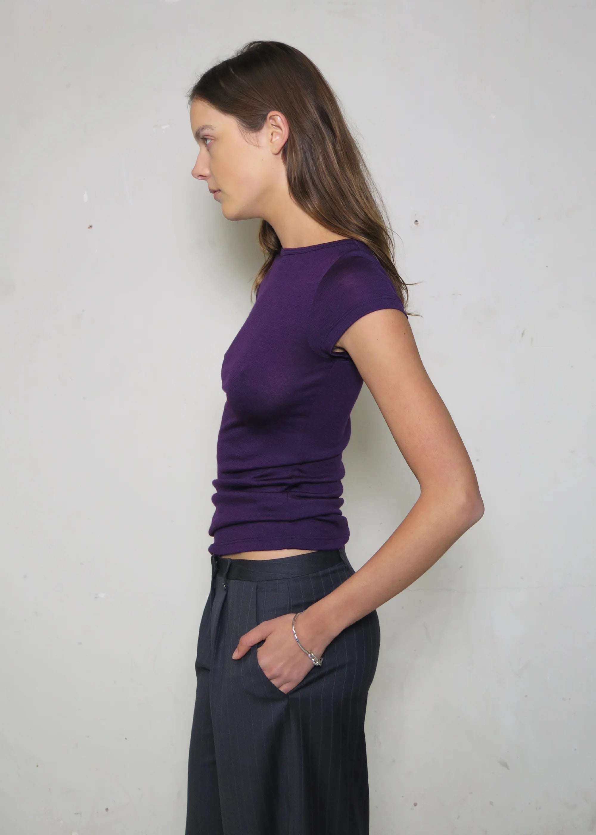 PV ~ Connection Wool Baby Tee ~ Royal Purple