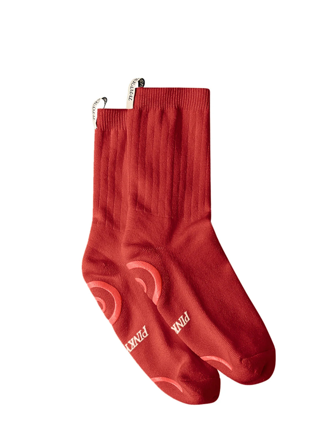 PINKY AND KAMAL - PILATES SPIRAL GRIP SOCK - RED