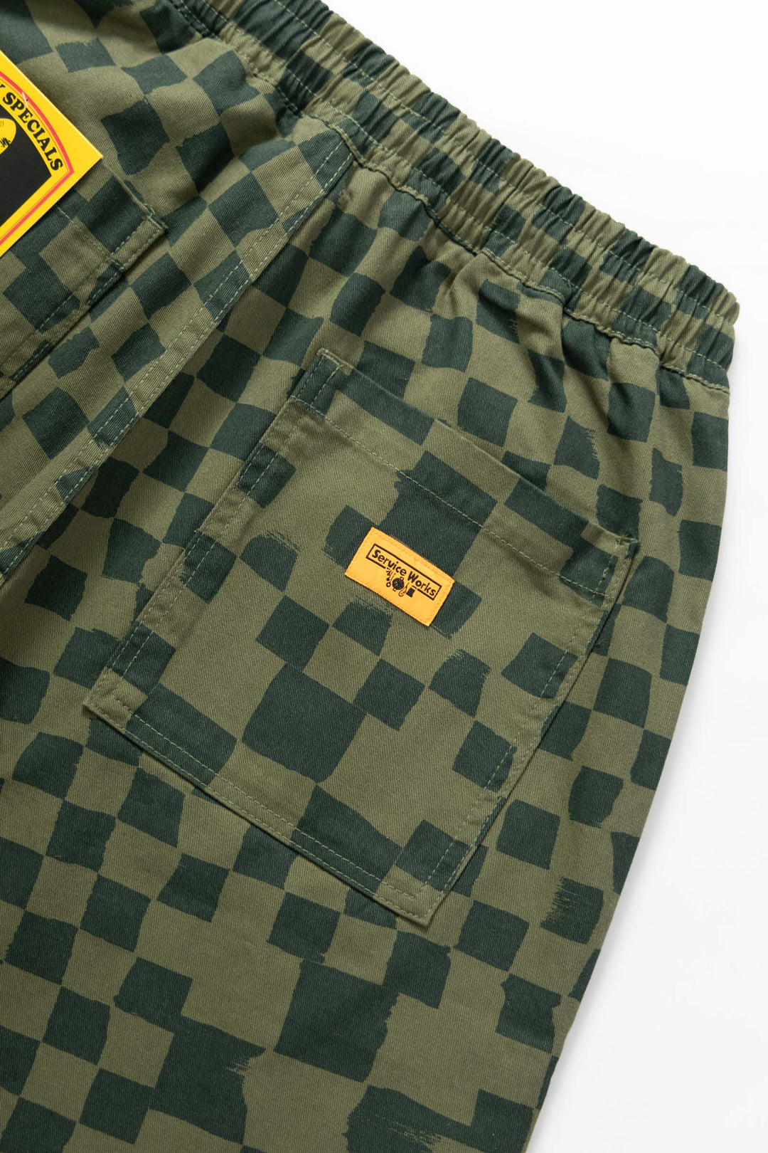 Service Works - Printed Shorts - Olive Checker