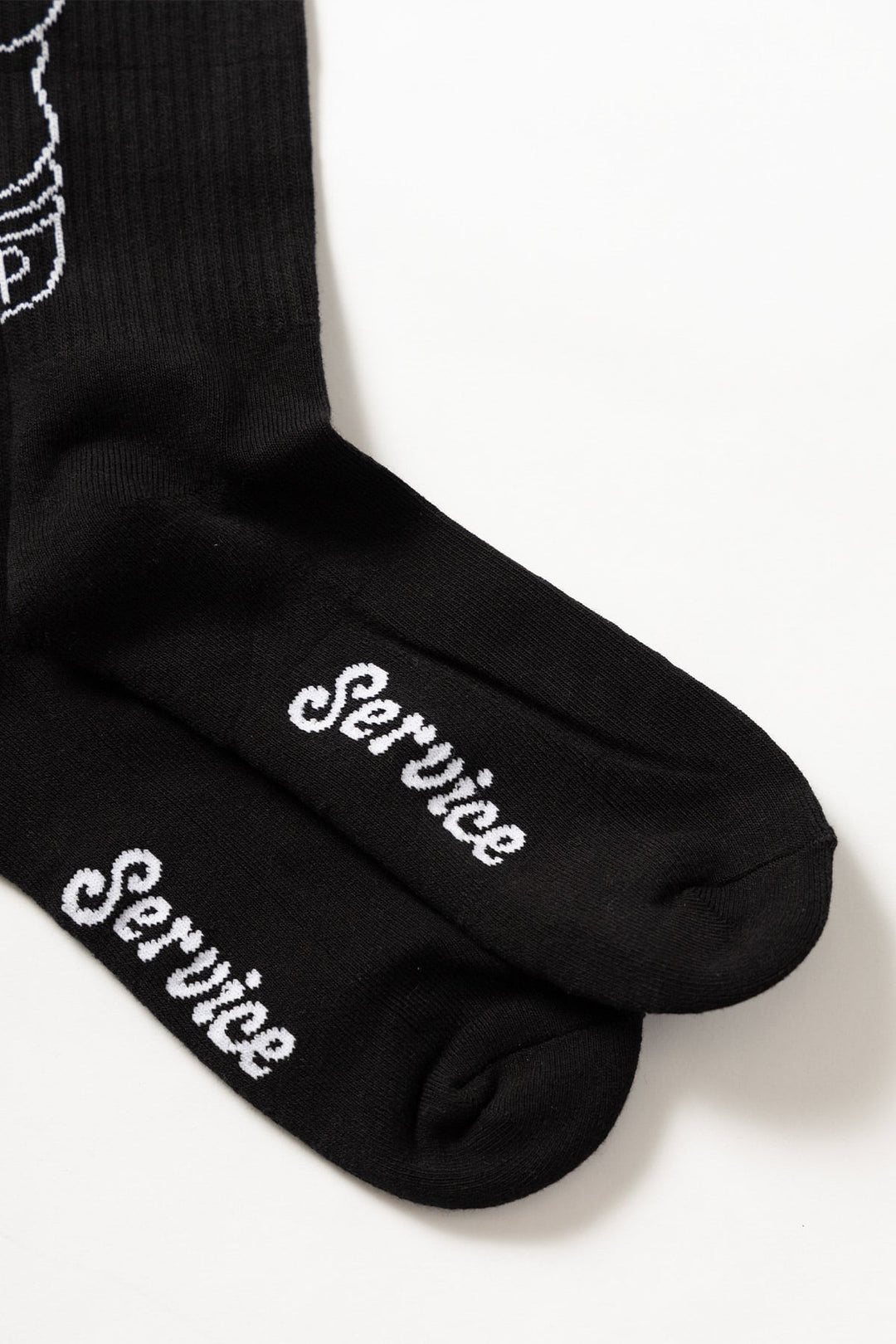 SERVICE WORKS - SALT + PEPPER SOCKS - BLACK