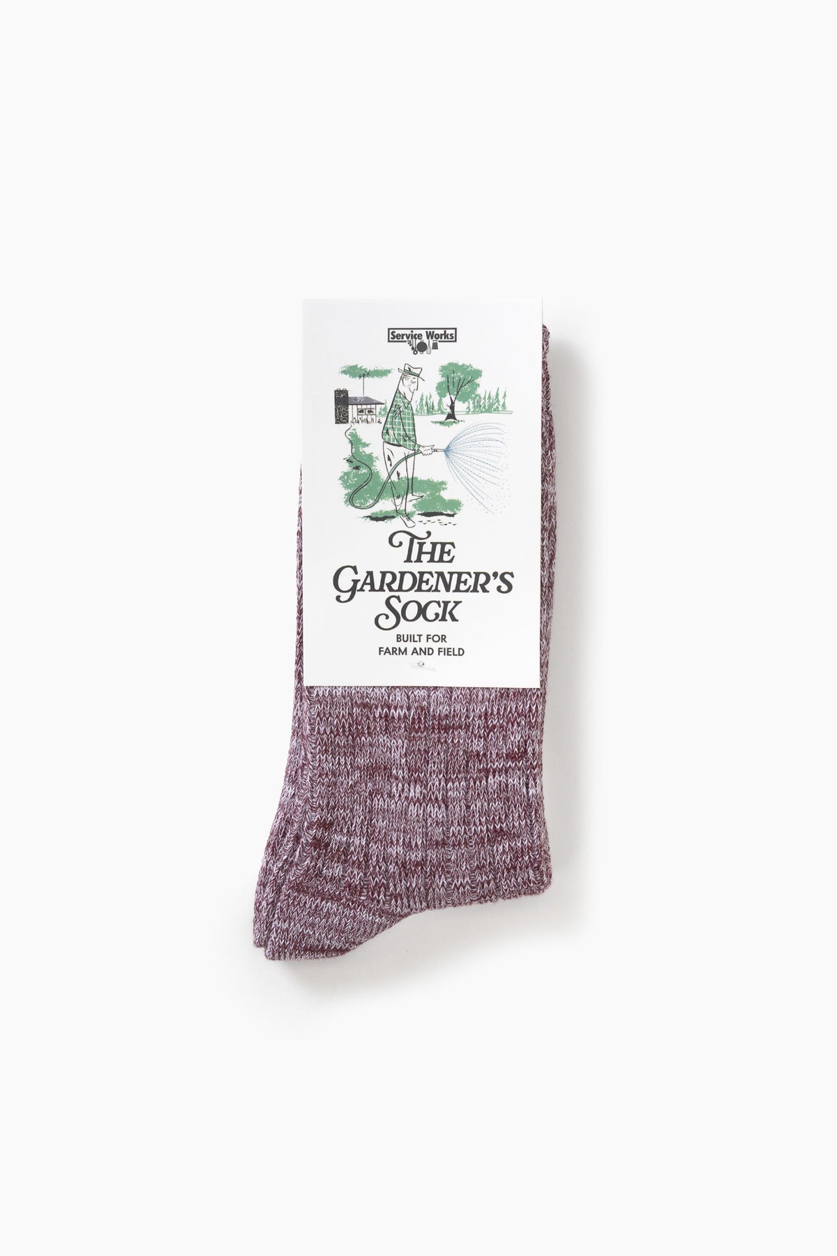 Service Works - The Gardener's Sock - Burgandy
