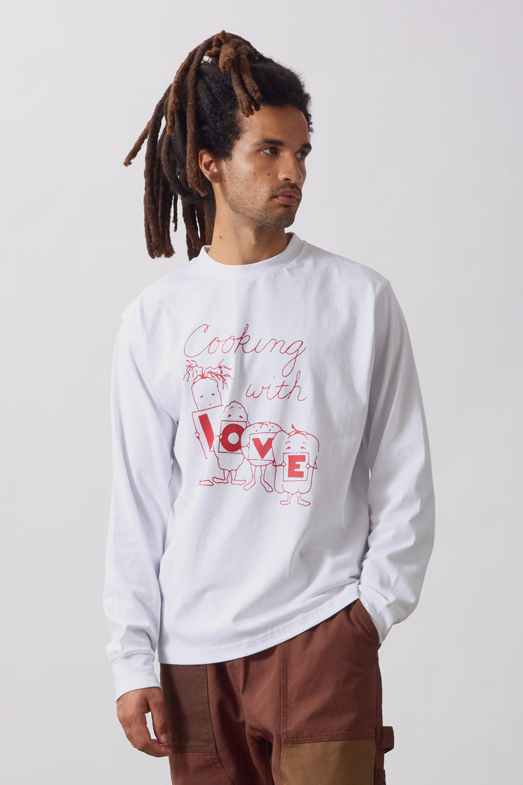 Service Works - LOVE Long Sleeve Tee - White