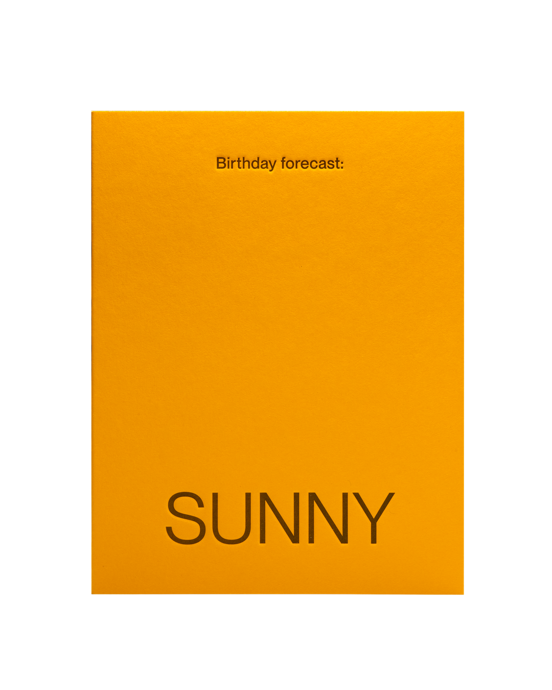 SHORT TALK - BIRTHDAY FORECAST: SUNNY