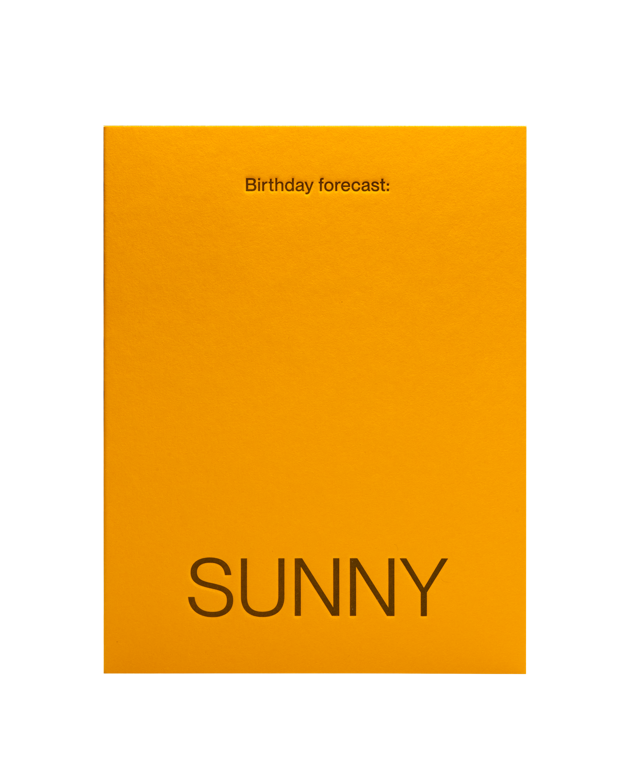 SHORT TALK - BIRTHDAY FORECAST: SUNNY
