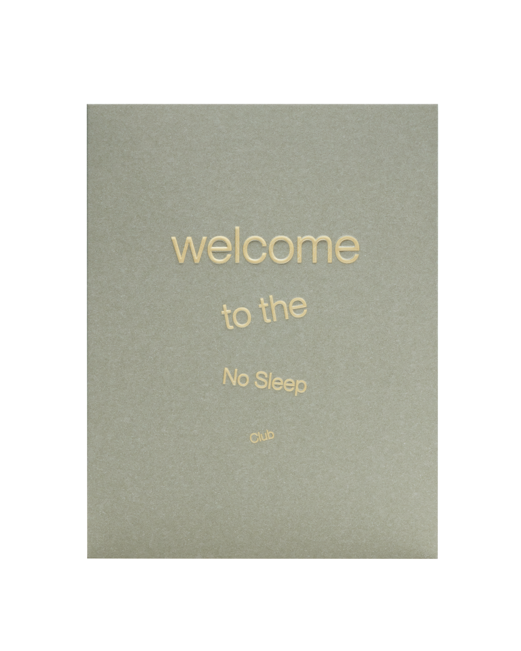 SHORT TALK - WELCOME TO THE NO SLEEP CLUB