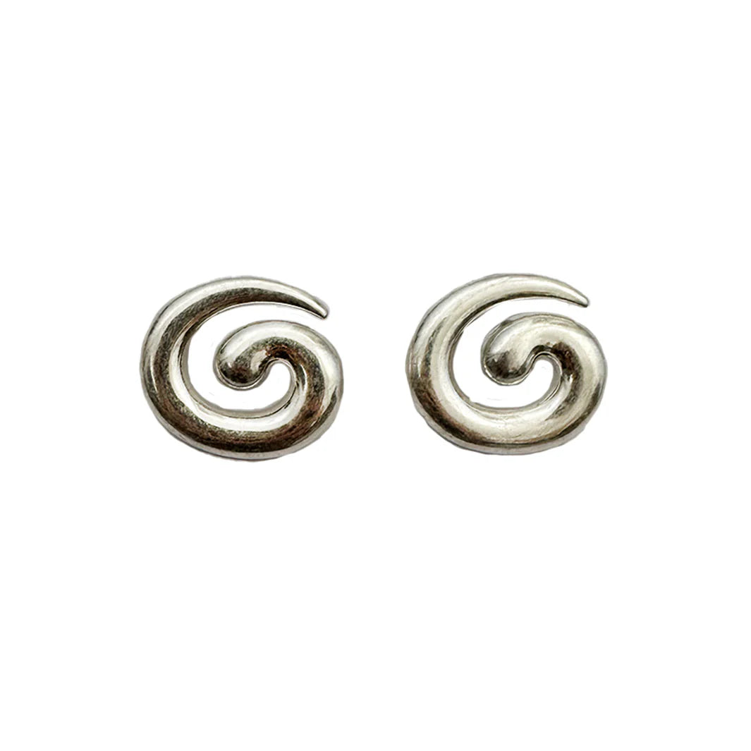 Briwok - Silver Swirl Earrings