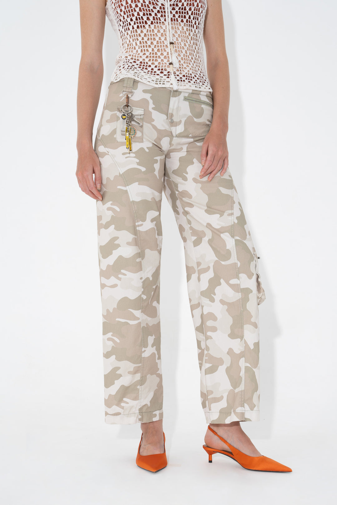 Arthur Apparel - Utility Seam Detail Trousers - Bunny Camo