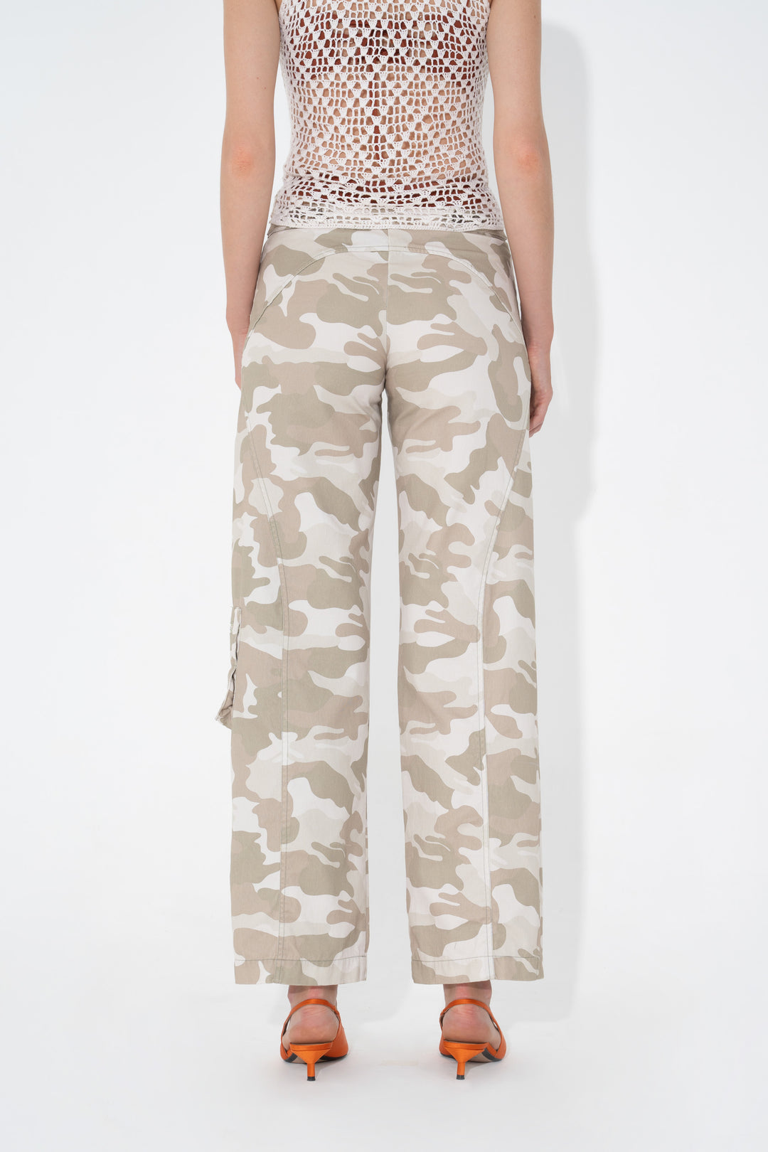 Arthur Apparel - Utility Seam Detail Trousers - Bunny Camo