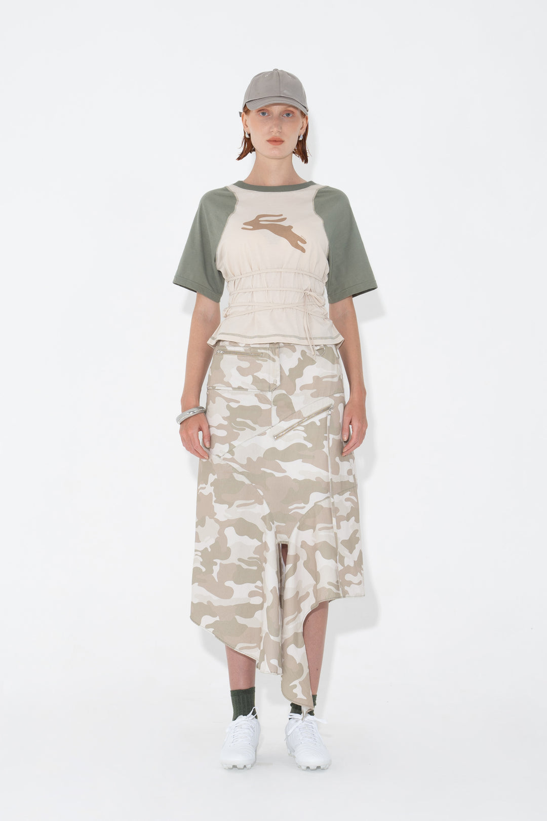 Arthur Apparel - Utility Drape Skirt - Bunny Camo