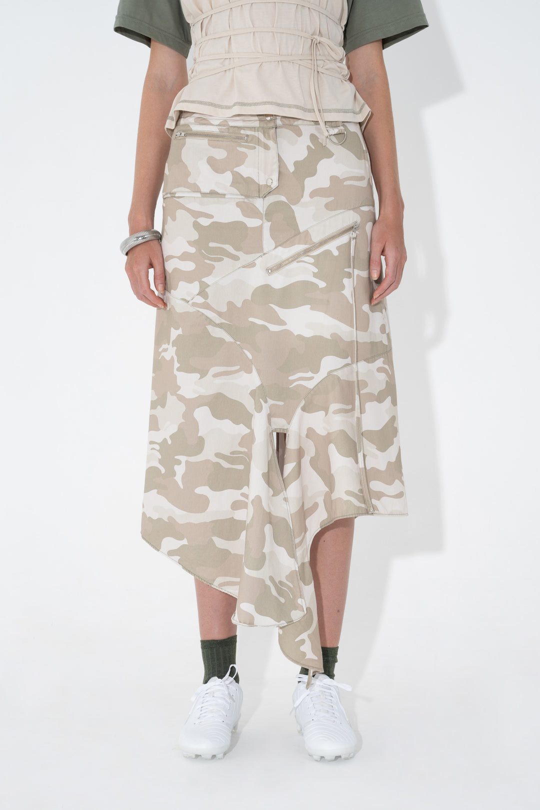 Arthur Apparel - Utility Drape Skirt - Bunny Camo