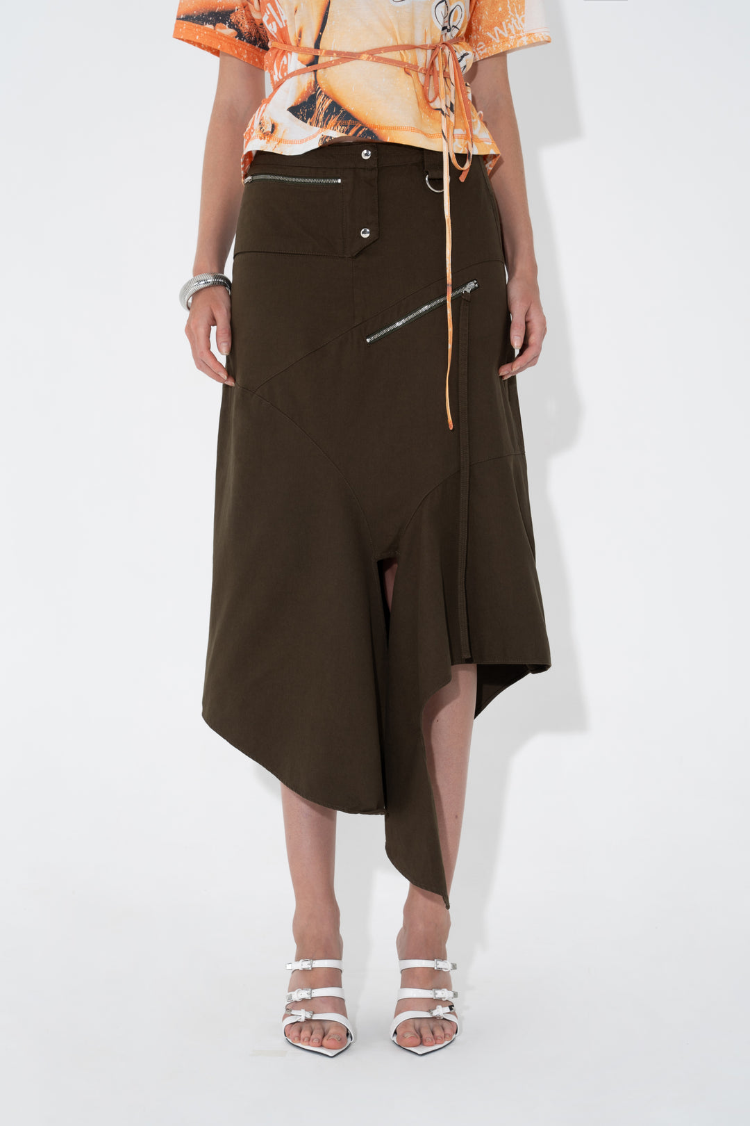 Arthur Apparel - Utility Drape Skirt - Olive