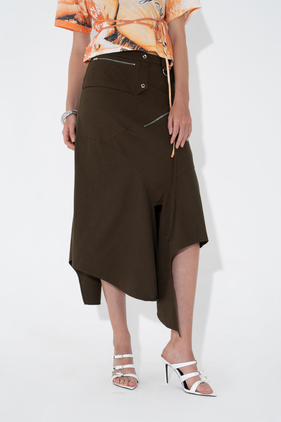 Arthur Apparel - Utility Drape Skirt - Olive