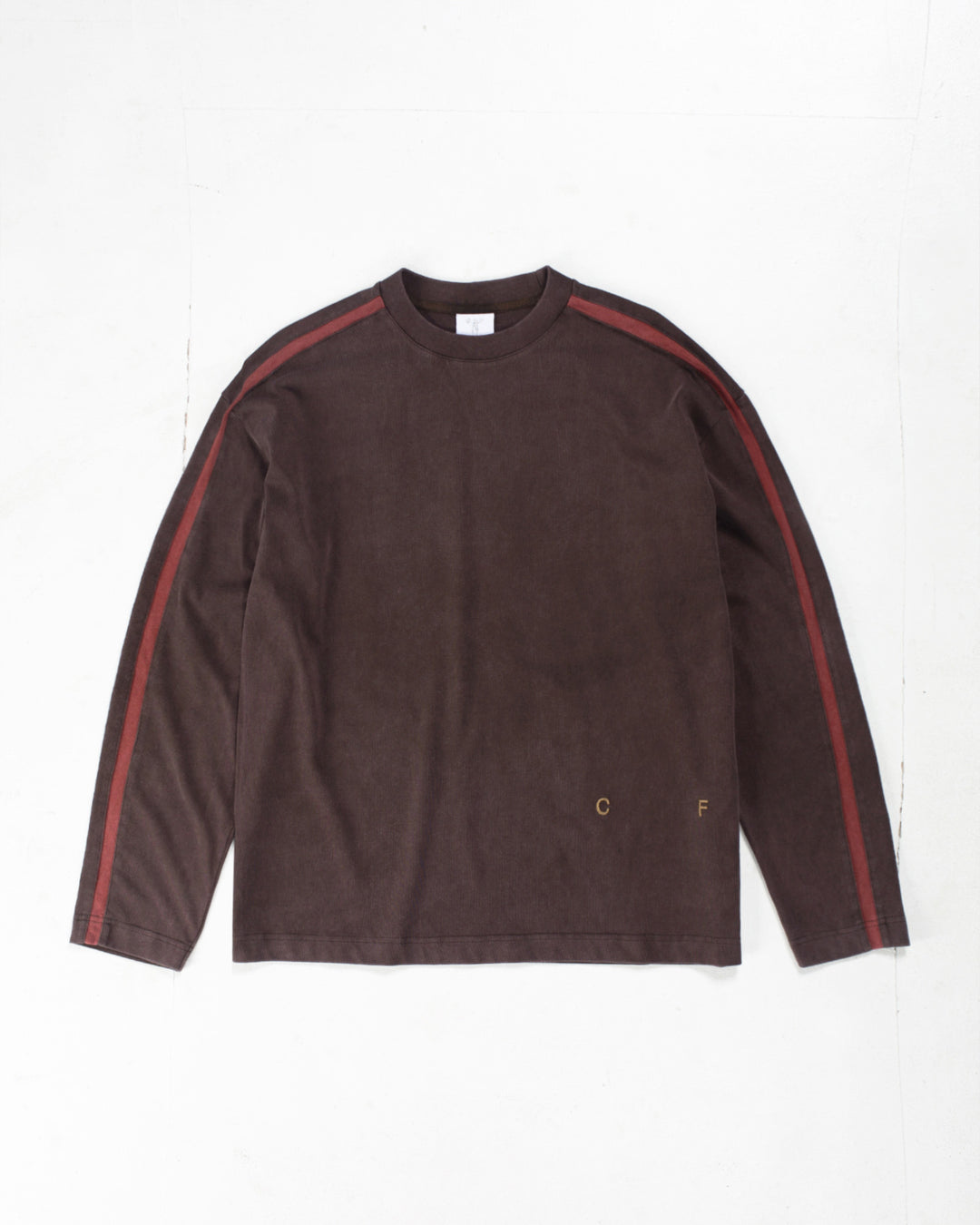 Candice - Washed Racer L/S - Brown + Red