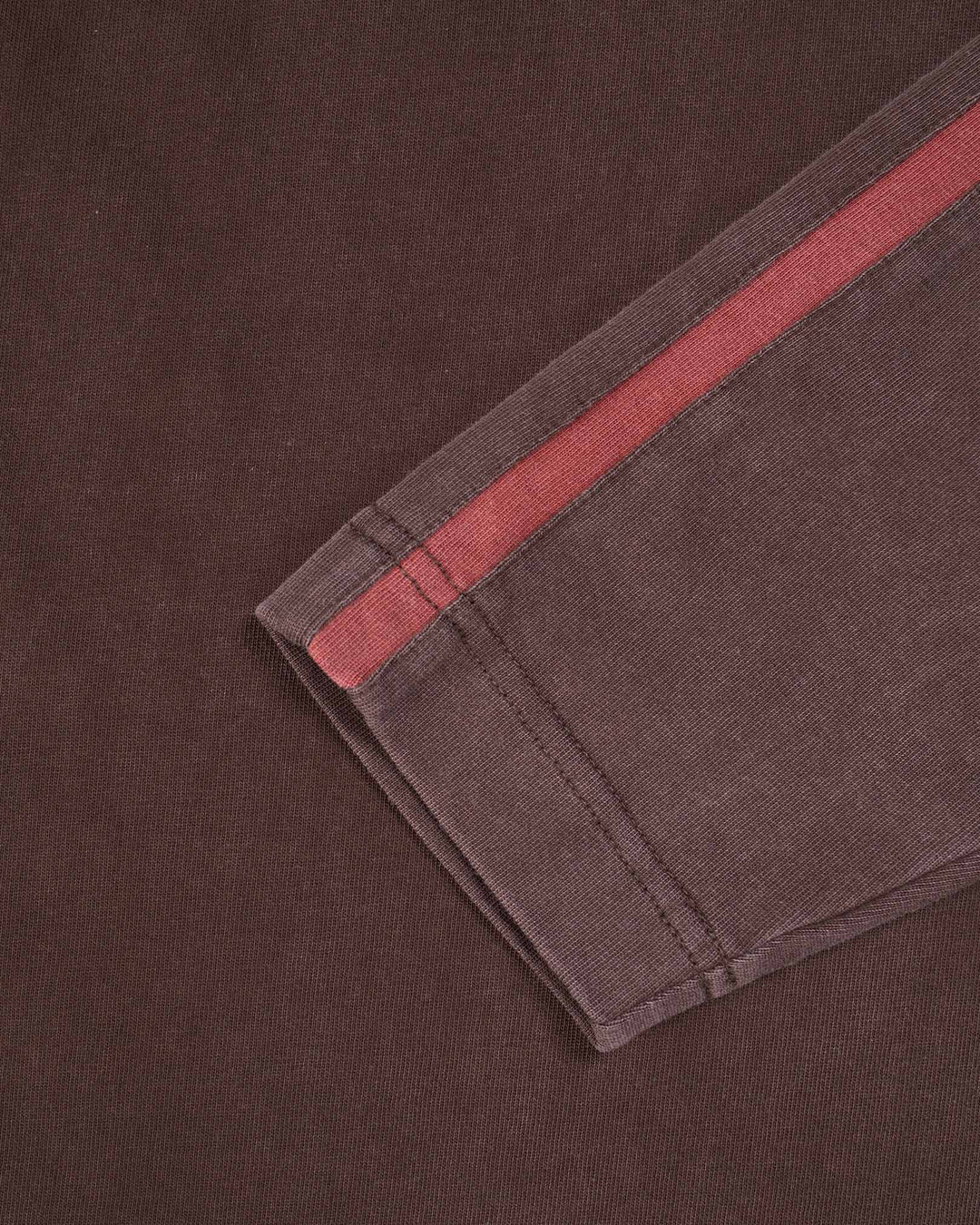Candice - Washed Racer L/S - Brown + Red
