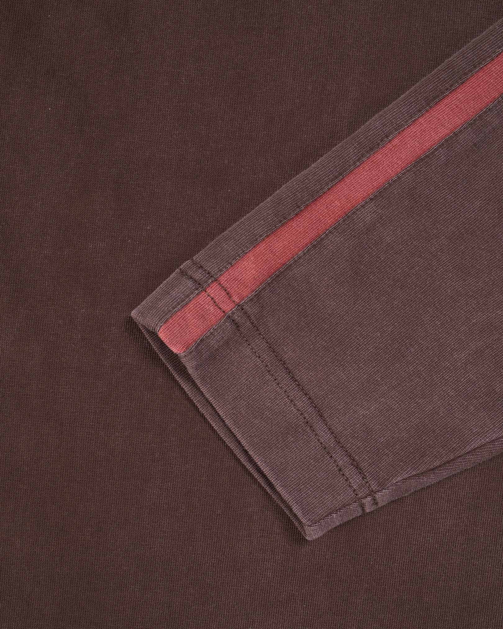Candice - Washed Racer L/S - Brown + Red